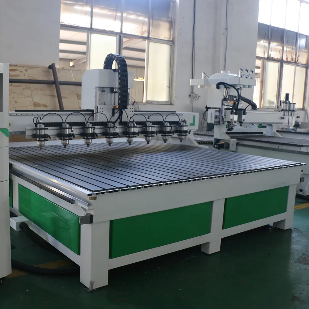 YH2525 8-Head Multi-Spindle CNC Router with Single Z-Axis for Batch 5 Comprehensive view of the YH2525 8-Head Multi-Spindle CNC Router
