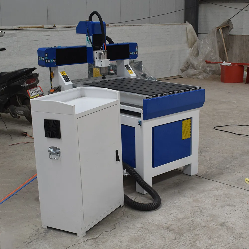 YH6090 CNC Router with Aluminum T-Slot Table for Advertising 7 Multi-angle views of the YH6090 CNC advertising router (featuring an aluminum T-slot table)