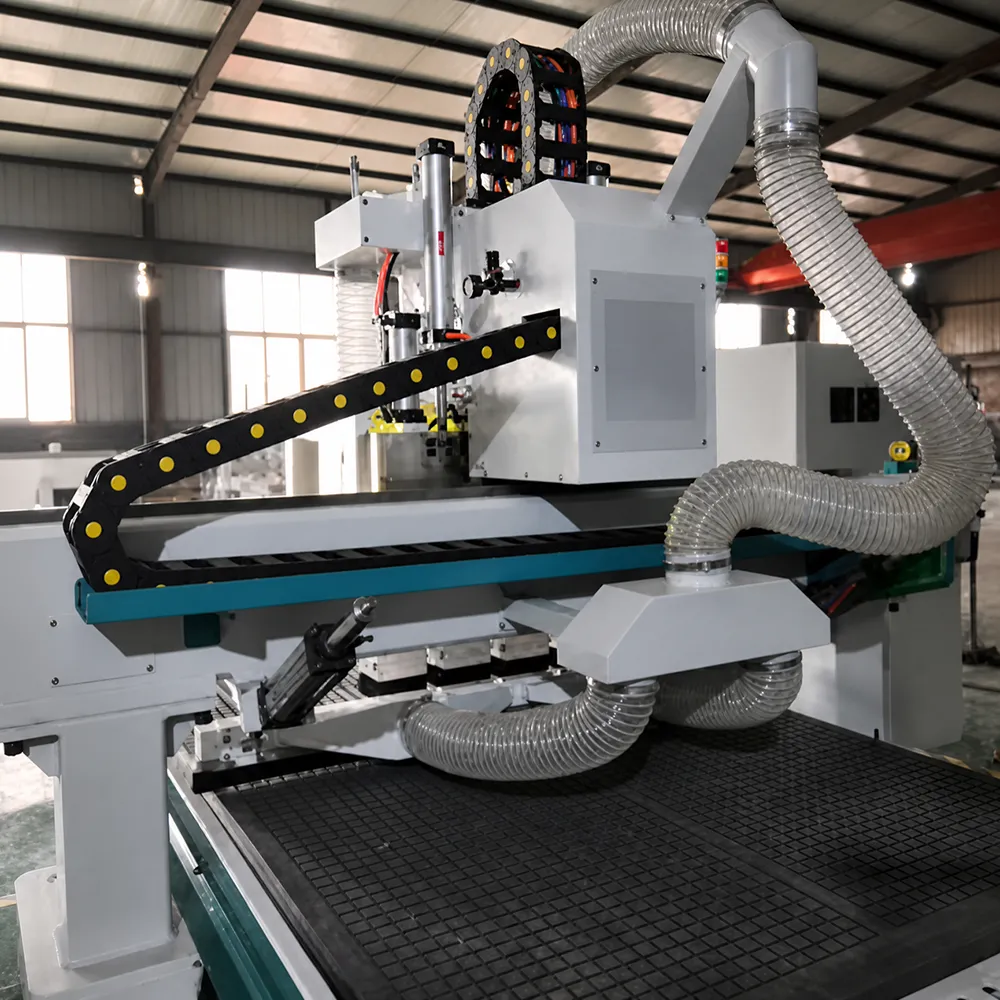 Four Process CNC Router with Dust Cover for Cabinet Making 5 YK4PRO 4-Process CNC Nesting Machining Center dust extraction system