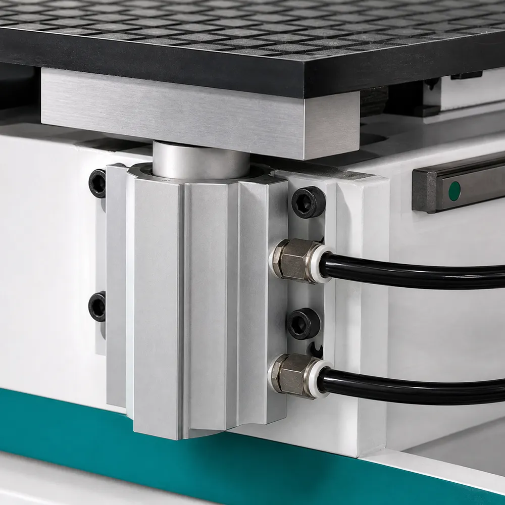 Four Process CNC Router with Dust Cover for Cabinet Making 9 YK4PRO 4-Process CNC Nesting Machining Center pneumatic positioning cylinders