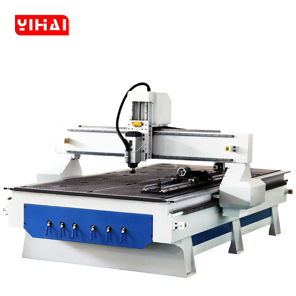 1325 Single-Head CNC Router with Rotary Axis & Vacuum+T-Slot Table
