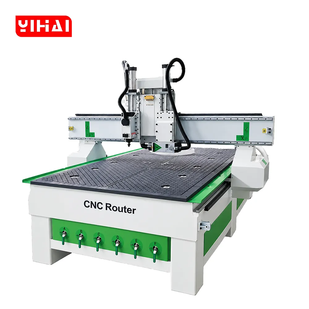 Industrial 4x8 CNC Router With Side Drilling Spindle For Cabinet Making